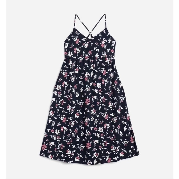 Nine Britton Navy Blue And Floral Angie Maternity Knit Midi Dress Size XL - Picture 11 of 11